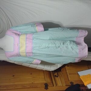 Pretty pastel colored National muumuu lounger dress, sz 2X